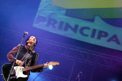 Sharleen Spiteri ayer, en el concierto Principales Solidarios.