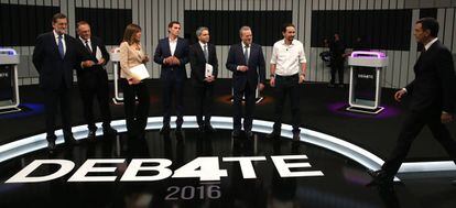 Debate electoral del año 2016 entre Mariano Rajoy, Pedro Sánchez, Albert Rivera y Pablo Iglesias.