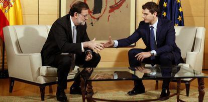Mariano Rajoy y Albert Rivera, durante su reunión de la semana pasada.