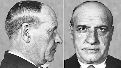 Estudio fotográfico en torno a Ortega y Gasset a finales de los años veinte, obra de José Limeses y Antonio M. Saralegui, con vistas a la realización de una escultura.