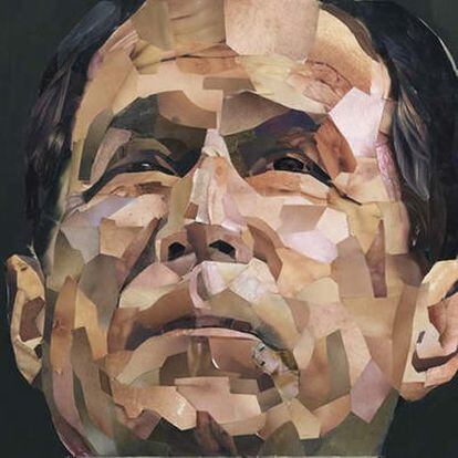 Retrato de Bush a base de fotografías pornográficas, elaborado por Jonathan Yeo.