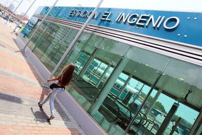 Una estación de la línea 1 del Metro de Panamá en el barrio de El Ingenio.