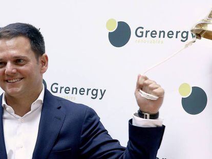 El consejero delegado de Grenergy, David Ruiz de Andrés, durante el estreno de Grenergy en el Mercado Alternativo Bursátil, en 2015.