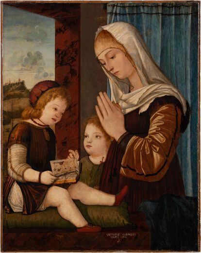 El cuadro 'Virgen con en el Niño y San Juan' de Vittore Carpaccio