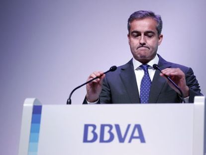 Ángel Cano, conseller delegat del BBVA, a la presentació de resultats.
