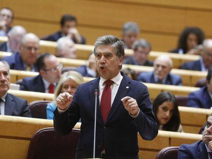 El portavoz del PP en el Senado, Ignacio Cosido, en una intervención en el pleno.