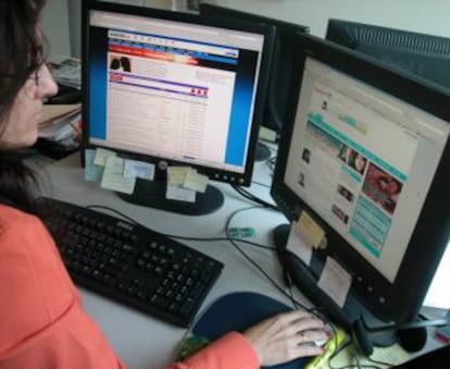 Una usuaria de Internet.