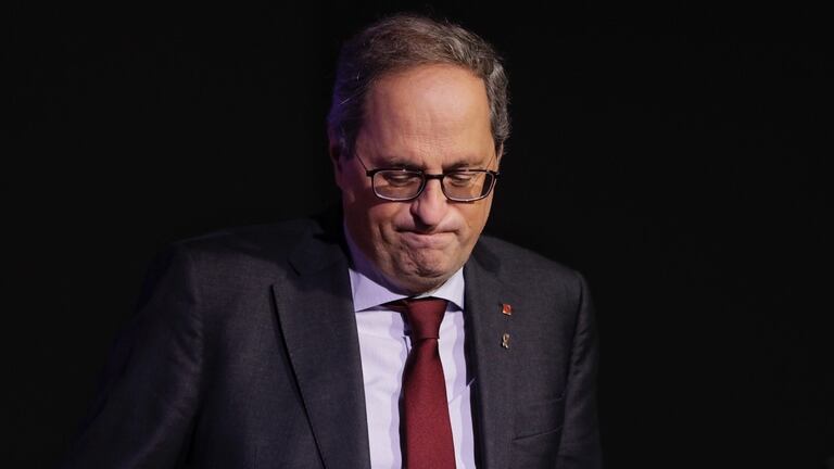 Quim Torra, este lunes en un acto en Barcelona.
