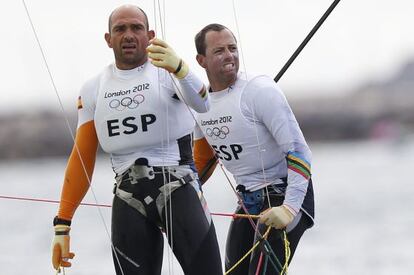 Xabi Fernández e Iker Martínez, en la última regata