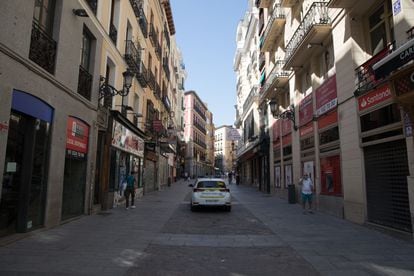 Las calles del centro de Madrid se encuentran vacías de turistas estos días. 