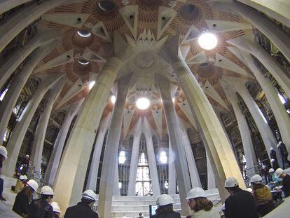 Interior del nuevo espacio la Sala Crucero que será la base de la torre de Jesús, de 172 metros de altura.