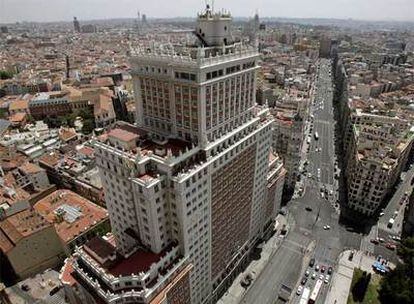 El Edificio España de Madrid es uno de los principales activos del fondo Santander Banif Inmobiliario.