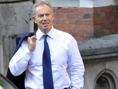 Tony Blair, a su llegada al Tribunal Supremo en Londres.