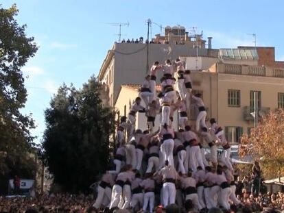 Intent de 4de10 fm, un castell encara inèdit, dels Minyons el 2014.