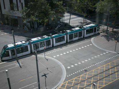 Un tramvia de Barcelona.