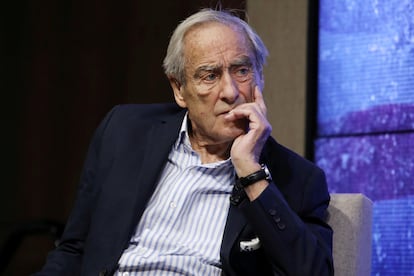 Harold Evans, en un acto en Nueva York en 2019.