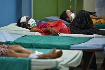 Heridos en el hospital Sop Moei, en Mae Hong Son (Tailandia).