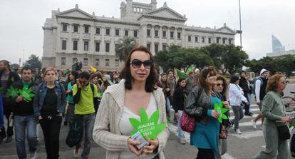 Marcha prolegalización el mayo pasado en Uruguay.