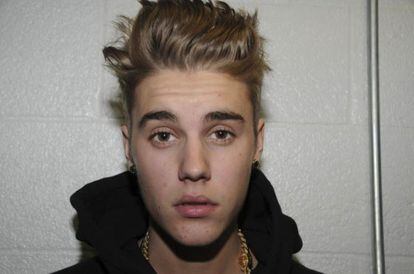 Justin Bieber, en una imagen tomada en enero por la polic&iacute;a de Miami 