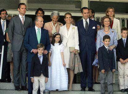 La última foto de familia en la que posan la Infanta y Marichalar.