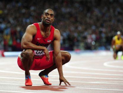 Tyson Gay, tras la final de los 100m de los Juegos de Londres.