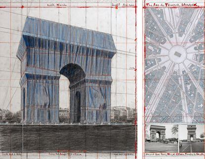 Proyecto del Arco del Triunfo para París en 2021.