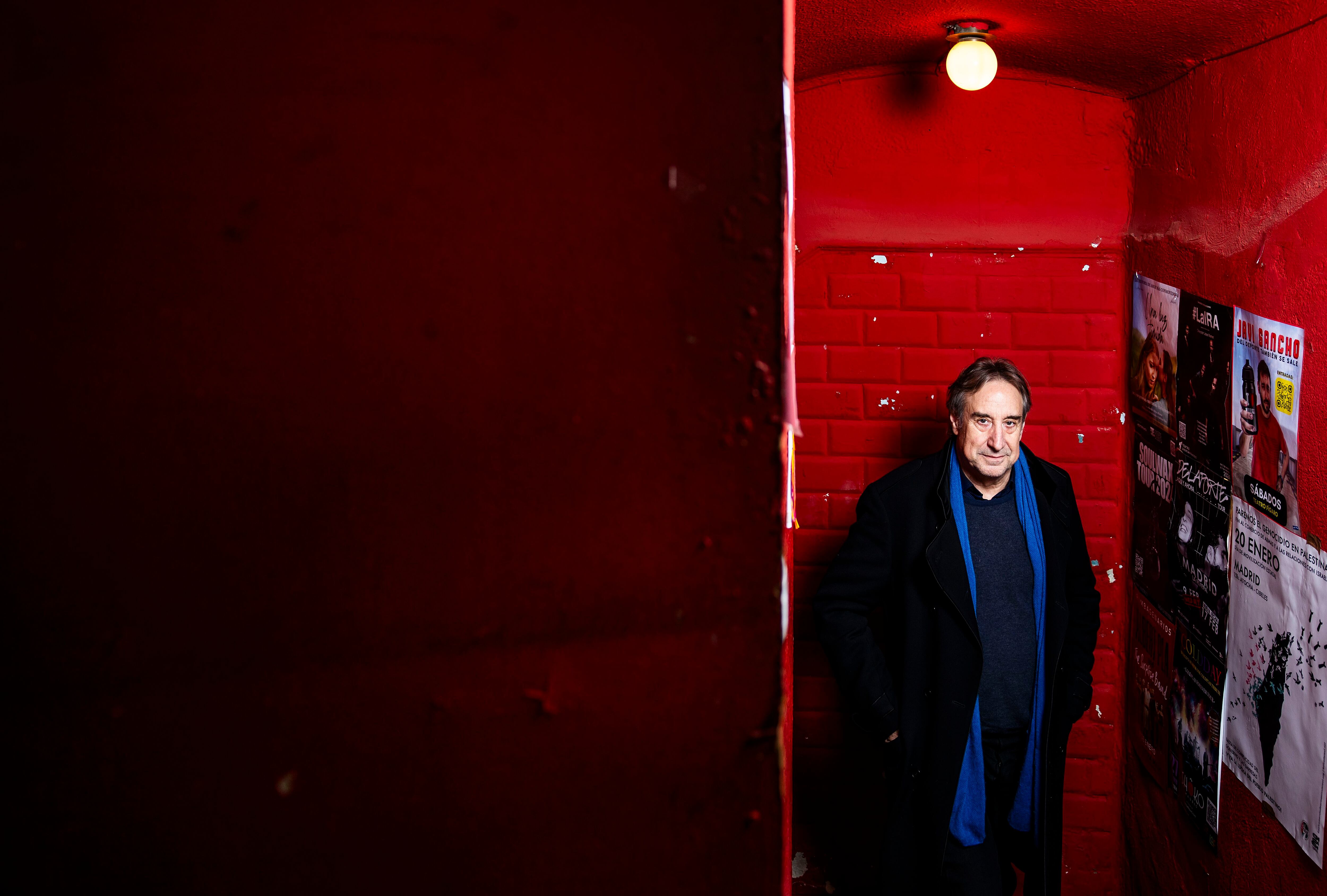 El actor Juanjo Puigcorbé retratado en Lavapiés, Madrid, el 17 de enero de 2024. 