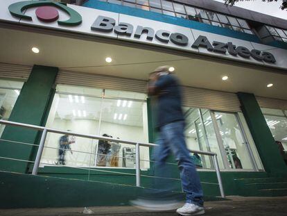 Una sucursal de Banco Azteca en la Ciudad de M&eacute;xico. 