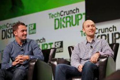 Cofundadores de Lyft, el mayor competidor de Uber en EE UU.