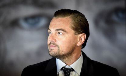 El actor Leonardo DiCaprio, en el estreno de 'El Renacido'
