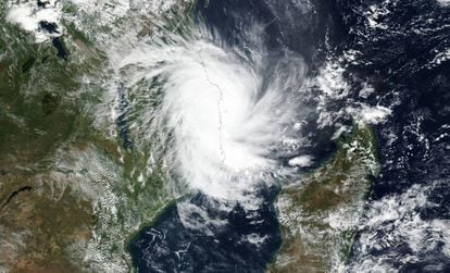 El ciclón Kenneth antes de llegar a Mozambique.