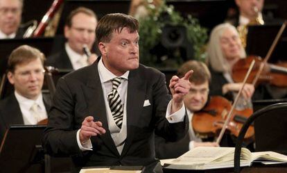 Christian Thielemann durante el ensayo general de la Filarmónica de Viena.