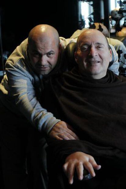 Philip Pozzo (a la derecha) y Abdel Sellou.