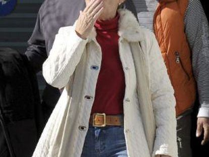 María Pilar Marcos, a la salida del juzgado tras ser absuelta en octubre de 2010.