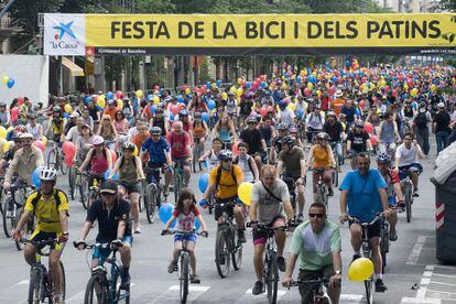 Fotografía de la edición de 2009 de la 'Fiesta de la Bici i del patins'.