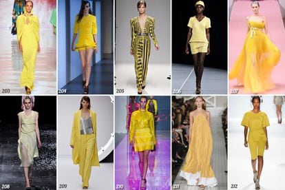 203. Etro. 204. Mugler. 205. Balmain. 206. Jen Kao. 207. Alexis Mabille Haute Couture. 208. Nina Ricci. 209. Topshop Unique. 210. Versus. 211. Tommy Hilfiger. 212. Richard Chai Love.