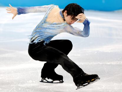 Yuzuru Hanyu, durante su programa corto.