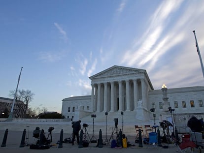 La sede del Tribunal Supremo, en Washington, a principios de febrero