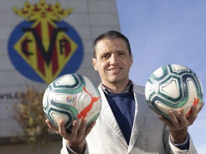 Alberto Izquierdo, responsable informático del Villarreal CF y ganador del concurso Pasapalabra, en la Ciudad Deportiva del equipo.