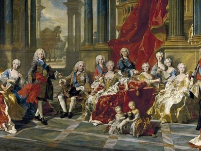 'La familia de Felipe V' (1743), cuadro de Louis-Michel van Loo. 