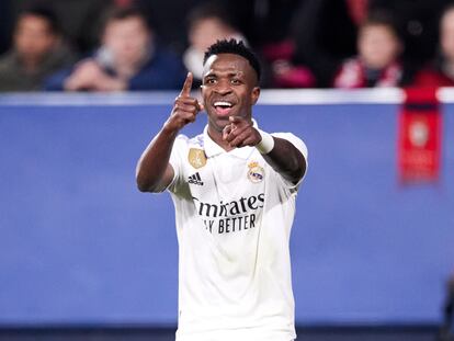 Vinicius Júnior, durante el Osasuna-Real Madrid de este domingo.