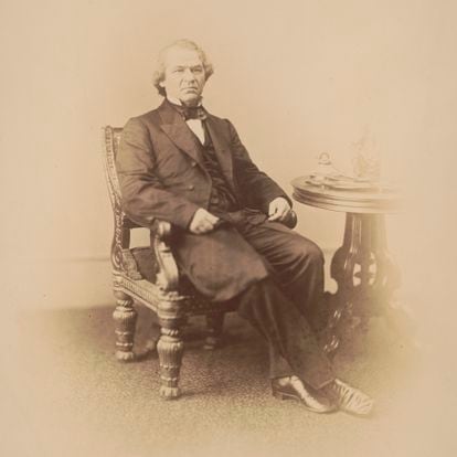 El presidente de EE UU Andrew Johnson, en una fotografía de 1866. 