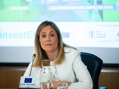 Emma Navarro, vicepresidenta del Banco Europeo de Inversiones hoy, durante el seminario &quot;&quot;El plan de inversiones para Europa&quot;.