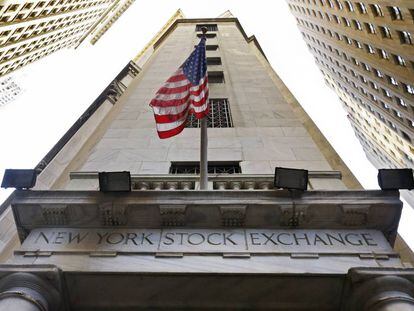 La entrada del New York Stock Exchange, en Wall Street 