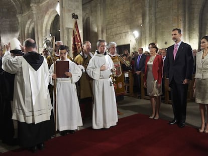 Los Reyes y Yolanda Barcina en los premios Príncipe de Viana el pasado junio.