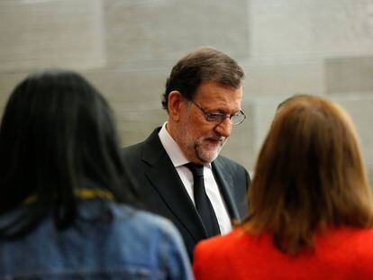 Mariano Rajoy este viernes en la Moncloa