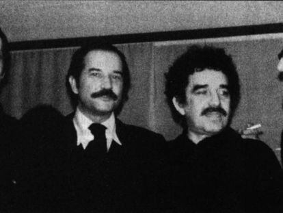 Vargas Llosa, Carlos Fuentes, Garc&iacute;a M&aacute;rquez y Jos&eacute; Donoso, en los 70.