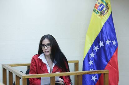 La exsenador colombiana Aida Merlano, en Caracas.