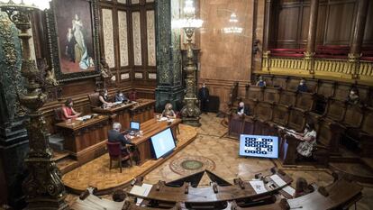 Ple extraordinari a l'Ajuntament de Barcelona.