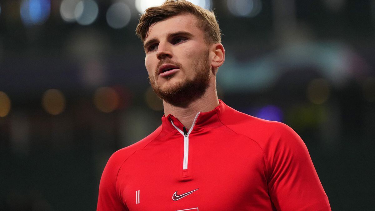 Soccer Football - Champions League - Group F - Shakhtar Donetsk v RB Leipzig - Stadion Wojska Polskiego, Warsaw, Poland - November 2, 2022 RB Leipzig's Timo Werner during the warm up before the match REUTERS/Aleksandra Szmigiel